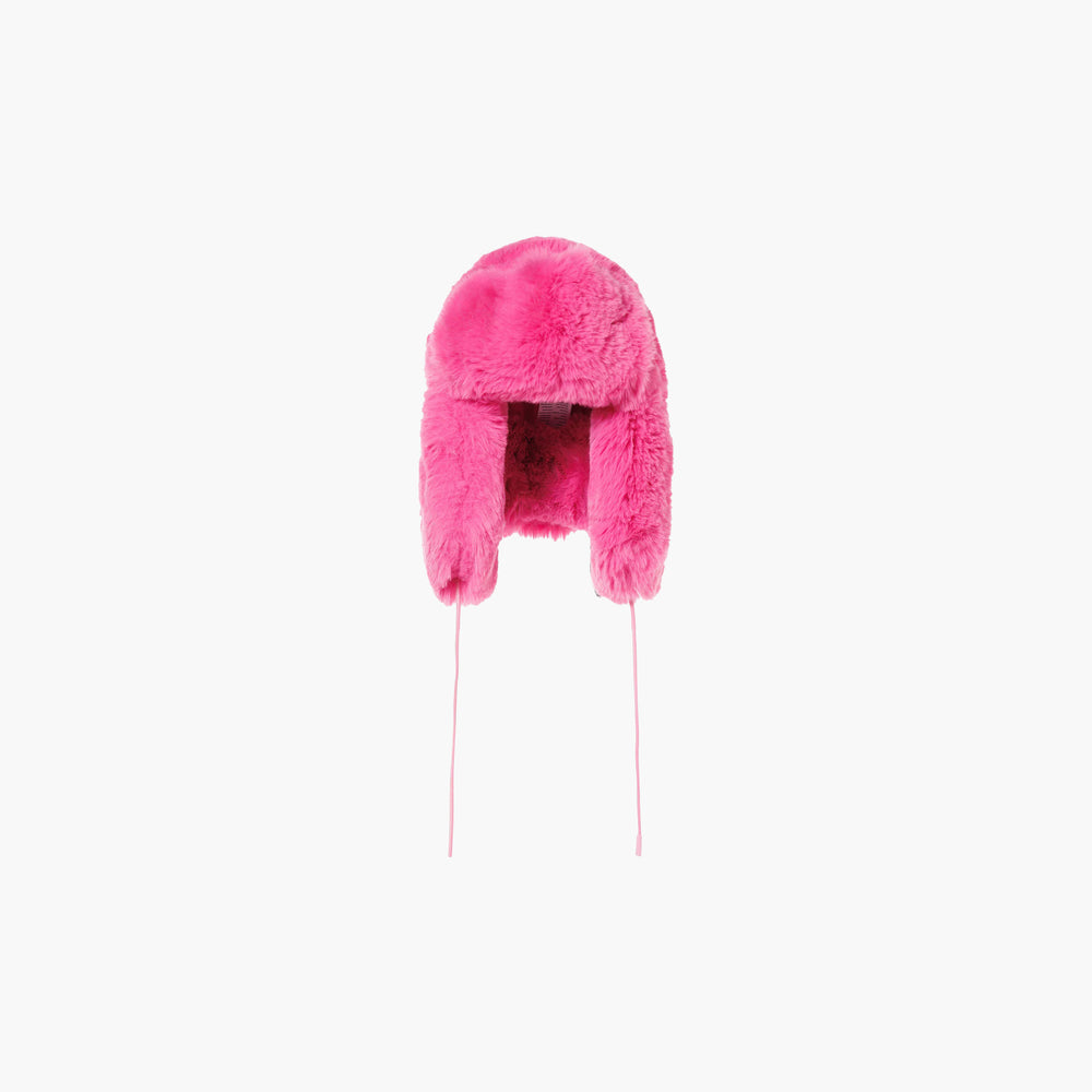 Cher Fluffy Aviator Hat, Passion Pink