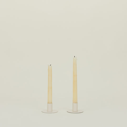 Essential Metal Candle Holder (Set of 2), Ivory