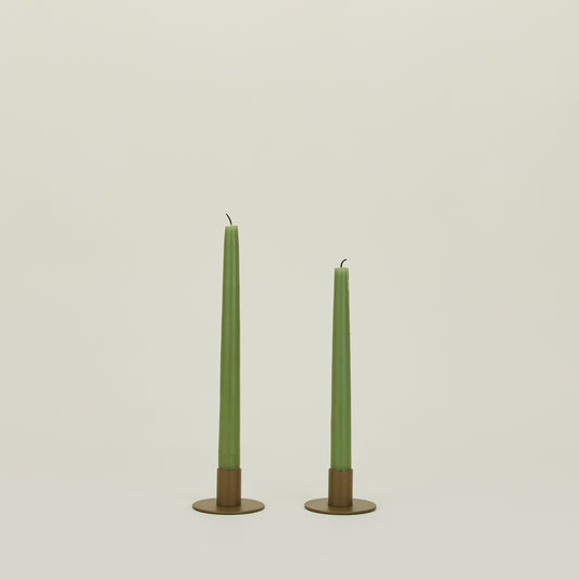 Essential Metal Candle Holder (Set of 2), Olive