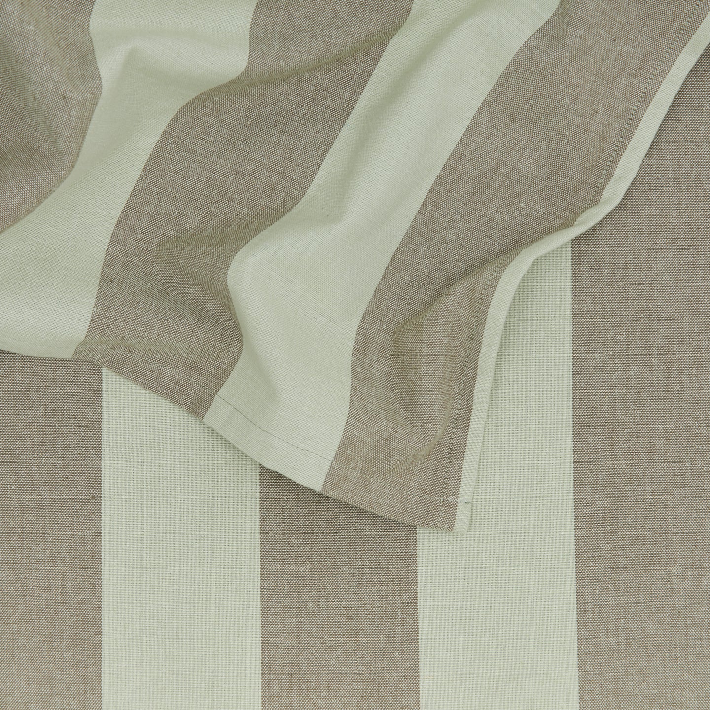 Essential Striped Tablecloth, Olive/Sage