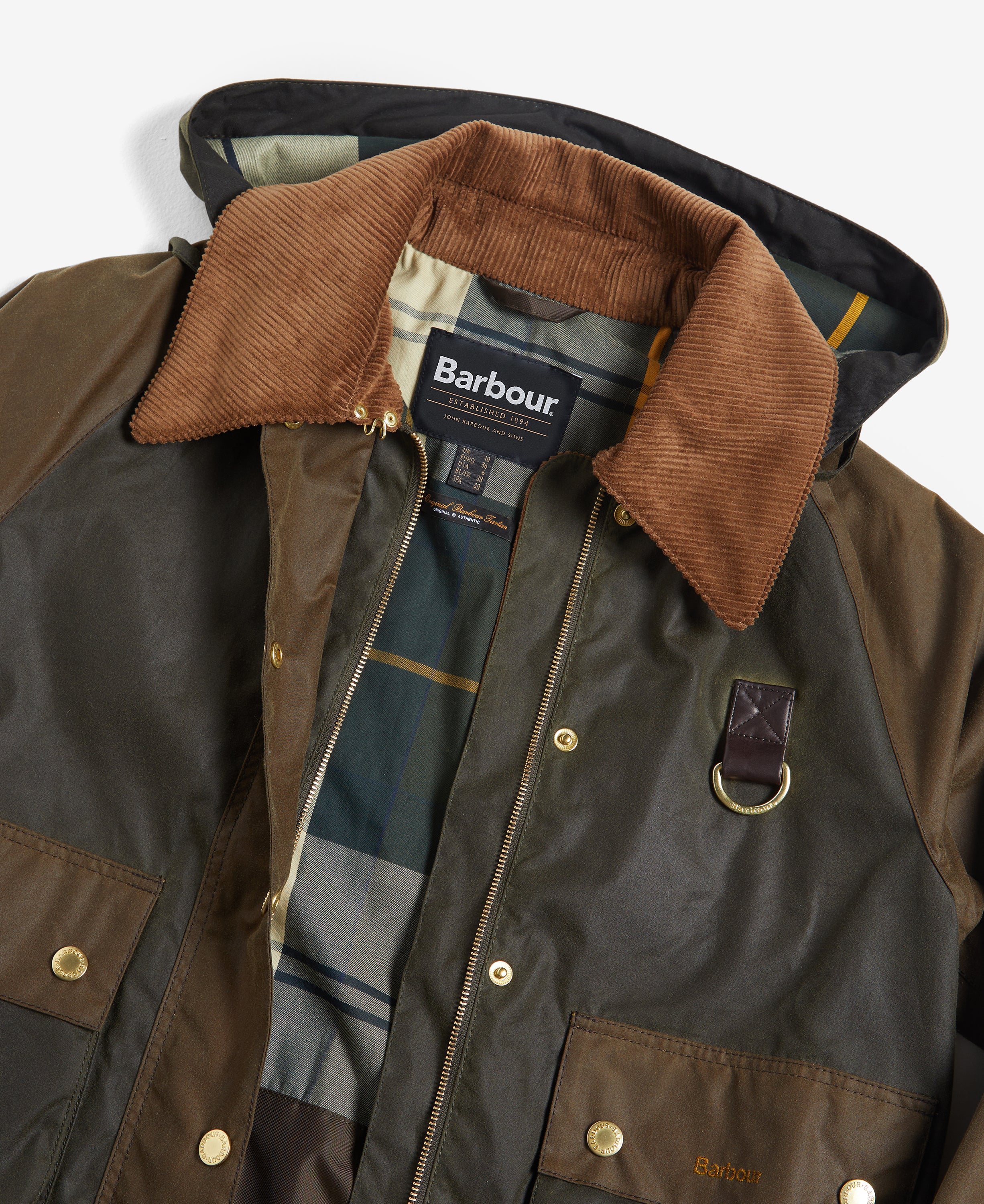 Barbour shops waxed cotton jacket