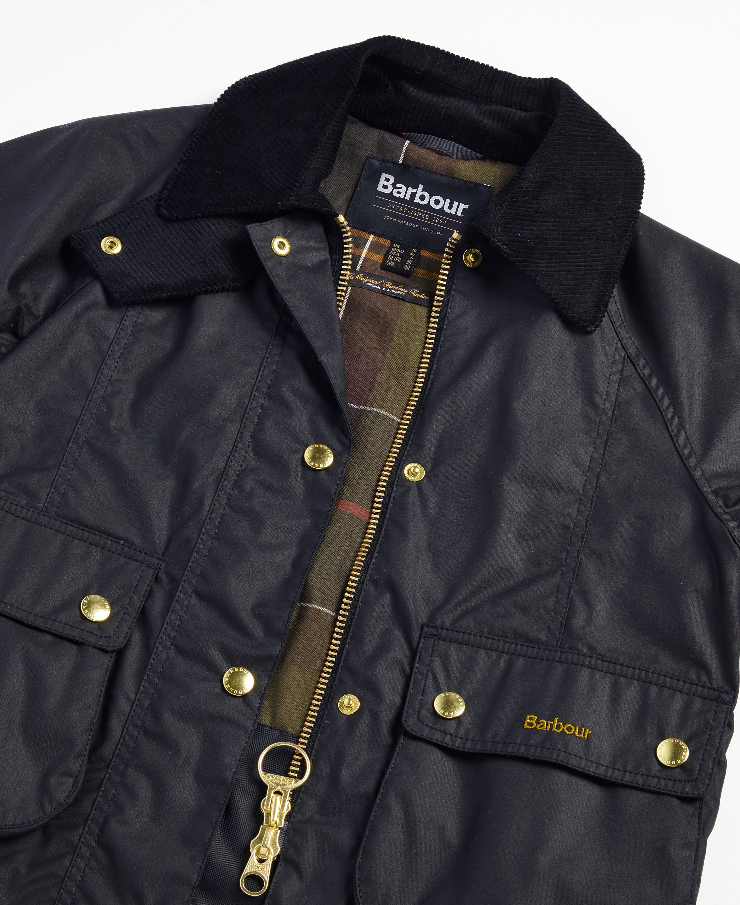 Barbour beadnell wax jacket black best sale