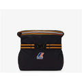 Navy blue K-Way Le Vrai 3.0 Claude crossbody bag with striped strap and breathable ripstop logo on the front, displayed against a white background.