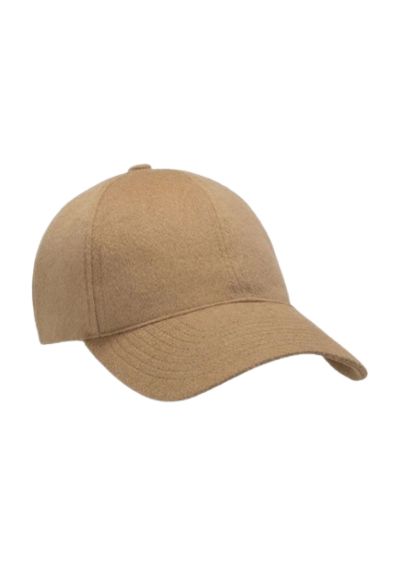 Camel Hair Wool Soft Front Cap, Camel