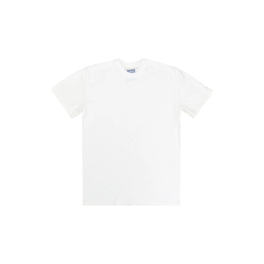 The Jungmaven Original Tee 5oz in Washed White, featuring short sleeves, is laid flat against a white background.