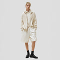 Wool Cotton Hooded Sweater, Beige