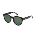 Messyweekend's Rita sunglasses offer a stylish unisex acetate frame in black, dark green lenses with "MW" initials on the temple, and UV400 protection for sun safety.