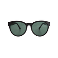 Unisex Rita sunglasses from Messyweekend feature an acetate frame and UV400 protection. These black round shades have dark lenses and are showcased front-on against a plain background.