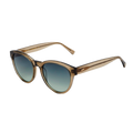 Rita sunglasses by Messyweekend, featuring bottle green acetate frames and gradient lenses with full UV400 protection, elegantly set against a white background.