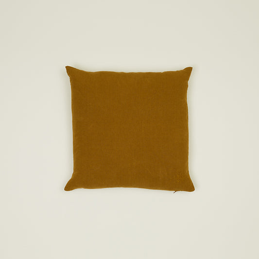 The Simple Linen Pillow - 18x18 in bronze by Hawkins New York rests on a plain light background.