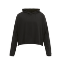 Soft Cropped Hoodie, Black