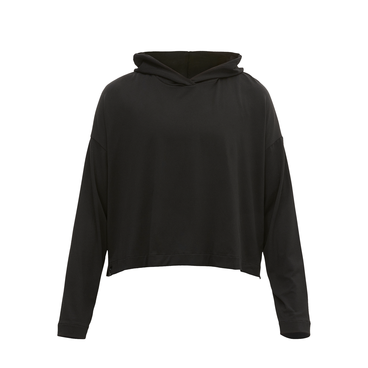 Soft Cropped Hoodie, Black