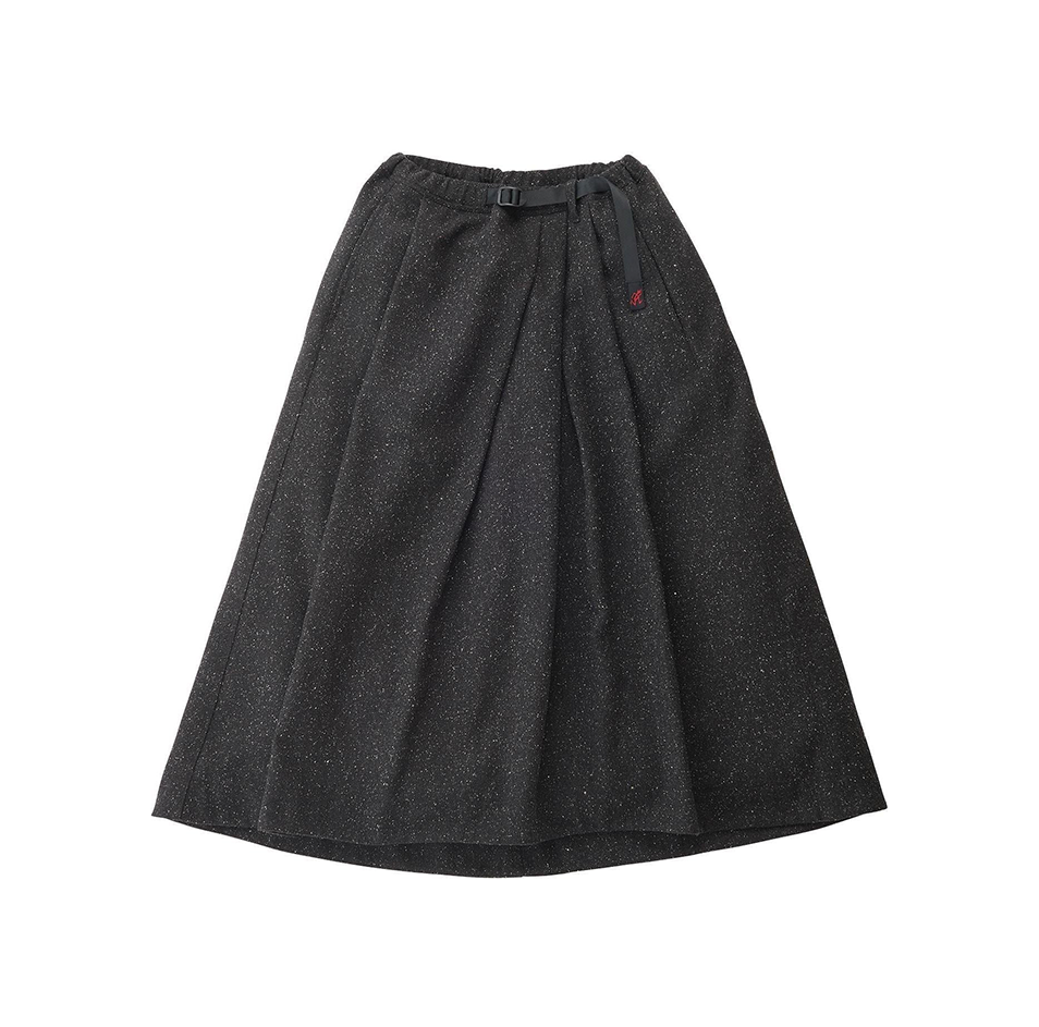 Wool Talecut Skirt, Charcoal