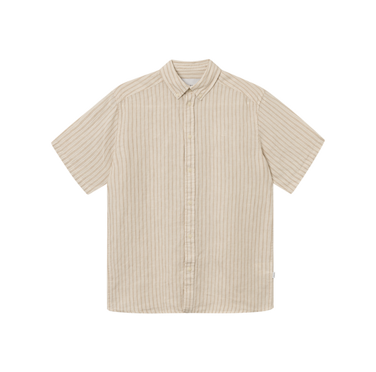 Kris Linen SS Shirt, Light Desert Sand/Light Ivory