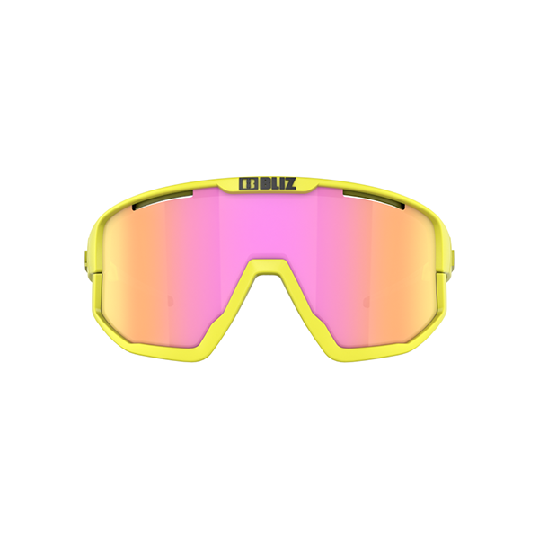 Fusion, Neon Yellow Frame, Brown with Purple Multi Lens