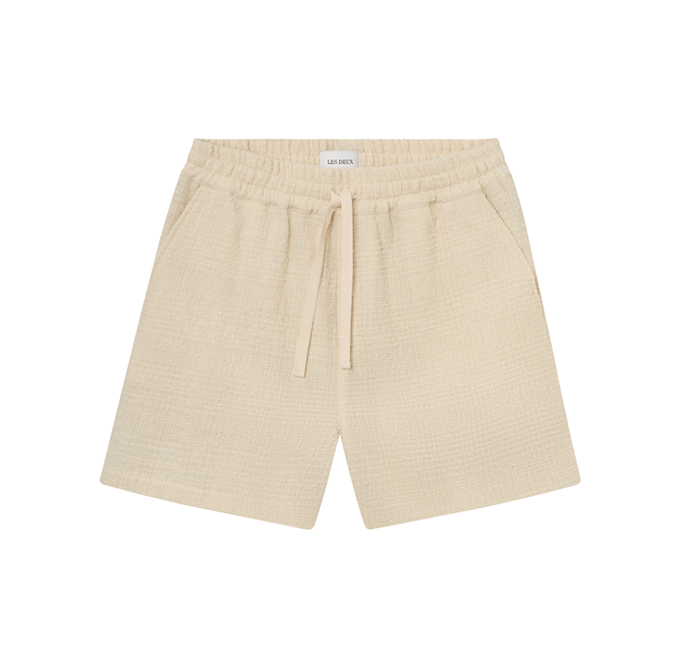 Kevin Boucle Shorts, Ivory