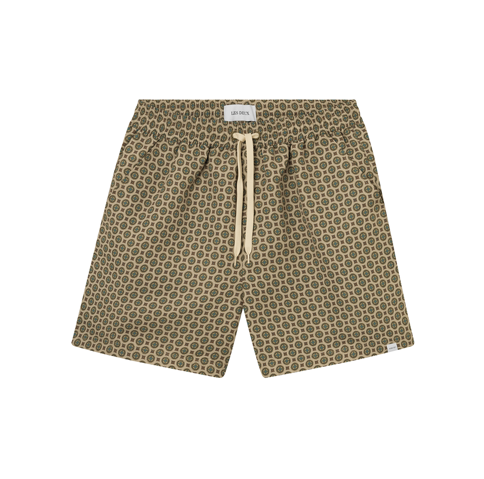 Stan AOP Swim Shorts 2.0, Light Desert Sand/Cherrywood