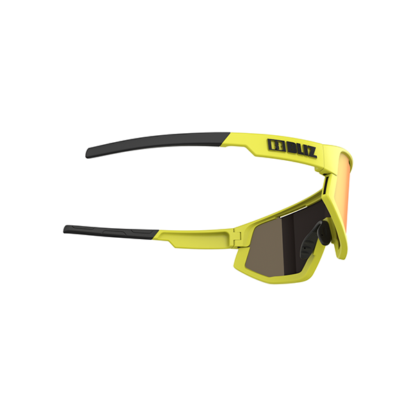 Fusion, Neon Yellow Frame, Brown with Purple Multi Lens