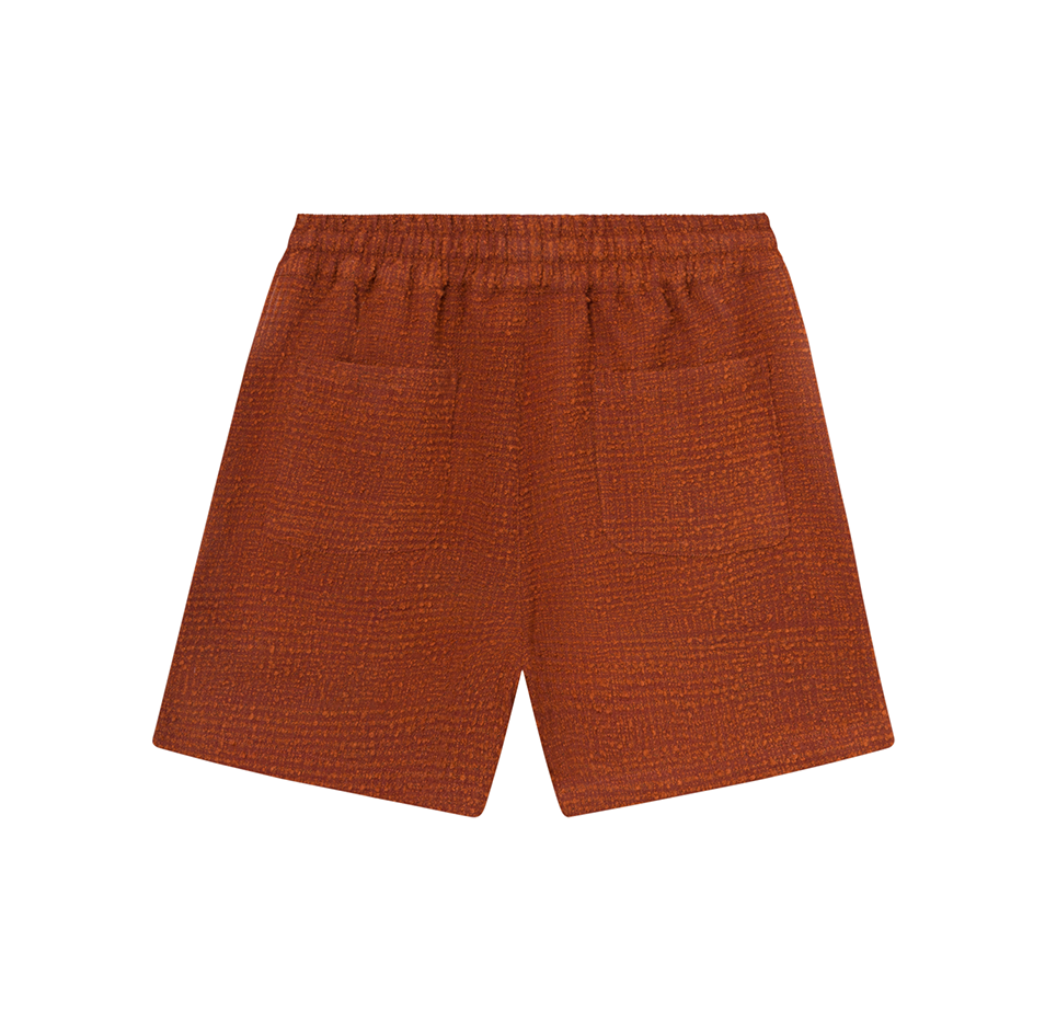 Kevin Boucle Shorts, Court Orange