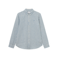 Kristian Linen B.D. Shirt, Washed Denim Blue/Ivory