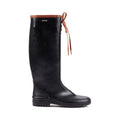 Aigle W Rain Boots W Miss Marion Packable Rubber Boot, Black/Amber