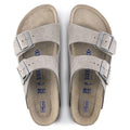 Birkenstock M Sandals Arizona SFB Sandal, Stone Coin Suede