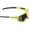 BLIZ U Eyewear Fusion, Neon Yellow Frame, Brown with Purple Multi Lens