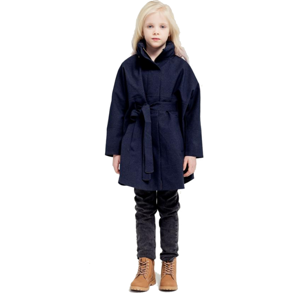 BRGN K Outerwear Kids Bris Poncho, Dark Navy