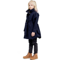 BRGN K Outerwear Kids Bris Poncho, Dark Navy