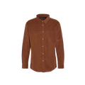 Barbour Burlington Oversized LS Cord Shirt, featuring a button-down collar and a front pocket on the left side, displayed on a white background.