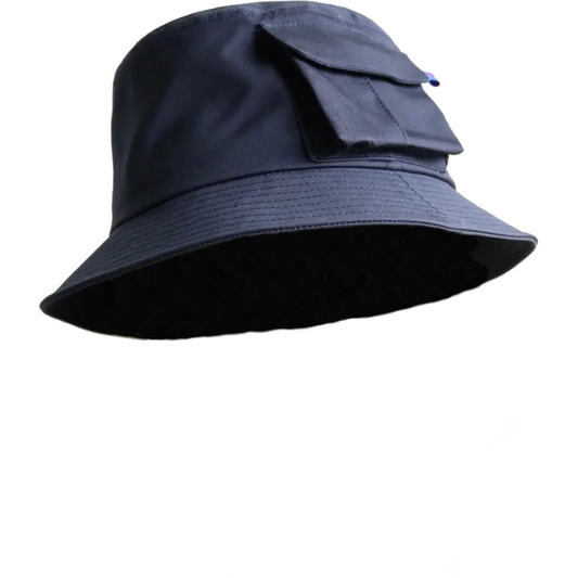 Cableami Bucket Hat Ventile Bucket Hat w/ Pocket, Navy