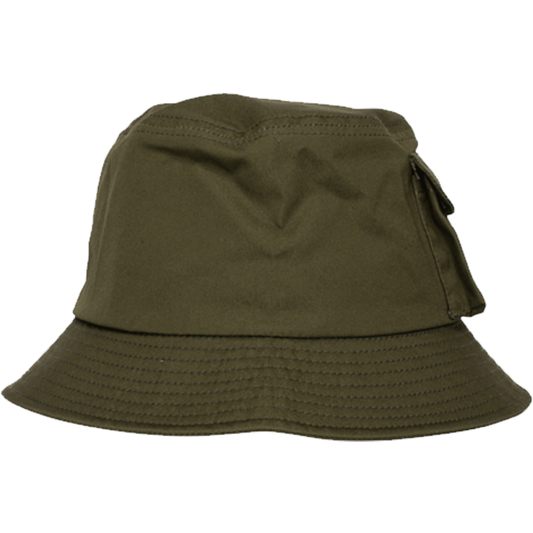 Cableami Bucket Hat Ventile Bucket Hat w/ Pocket, Olive