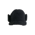 Cableami Winter Hat Boa Sherpa Cap With Earflap, Black