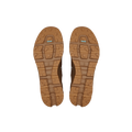 Men's Cloudvista 2 shoe soles by On Running, showcasing Missiongrip™ outsoles with a textured tread pattern, are displayed side by side against a black background.