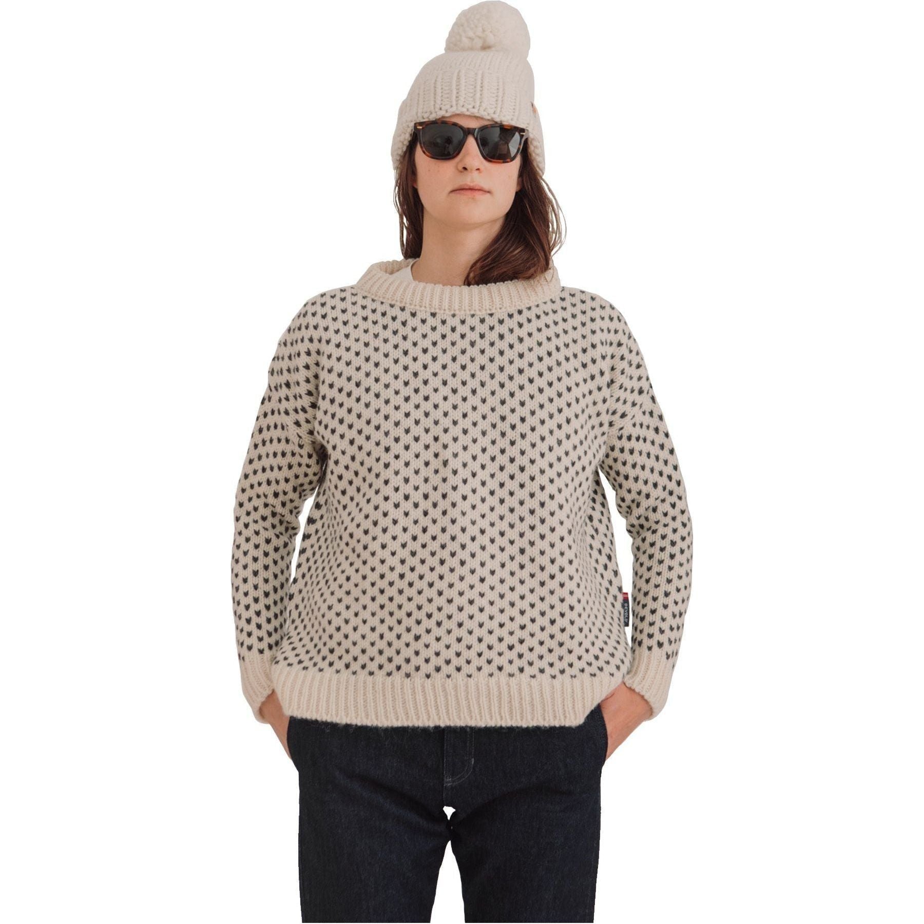 Devold Sweaters W Nordsjo Split Seam Crew Neck, Off-White