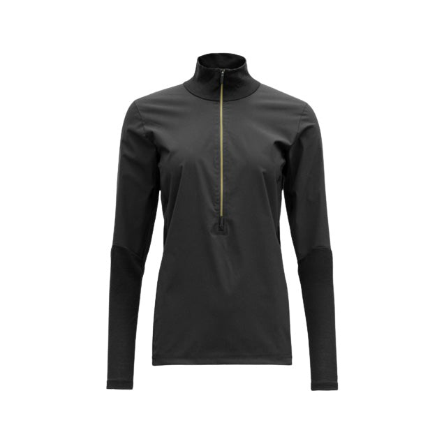 W Running Cover Zip Neck, Caviar