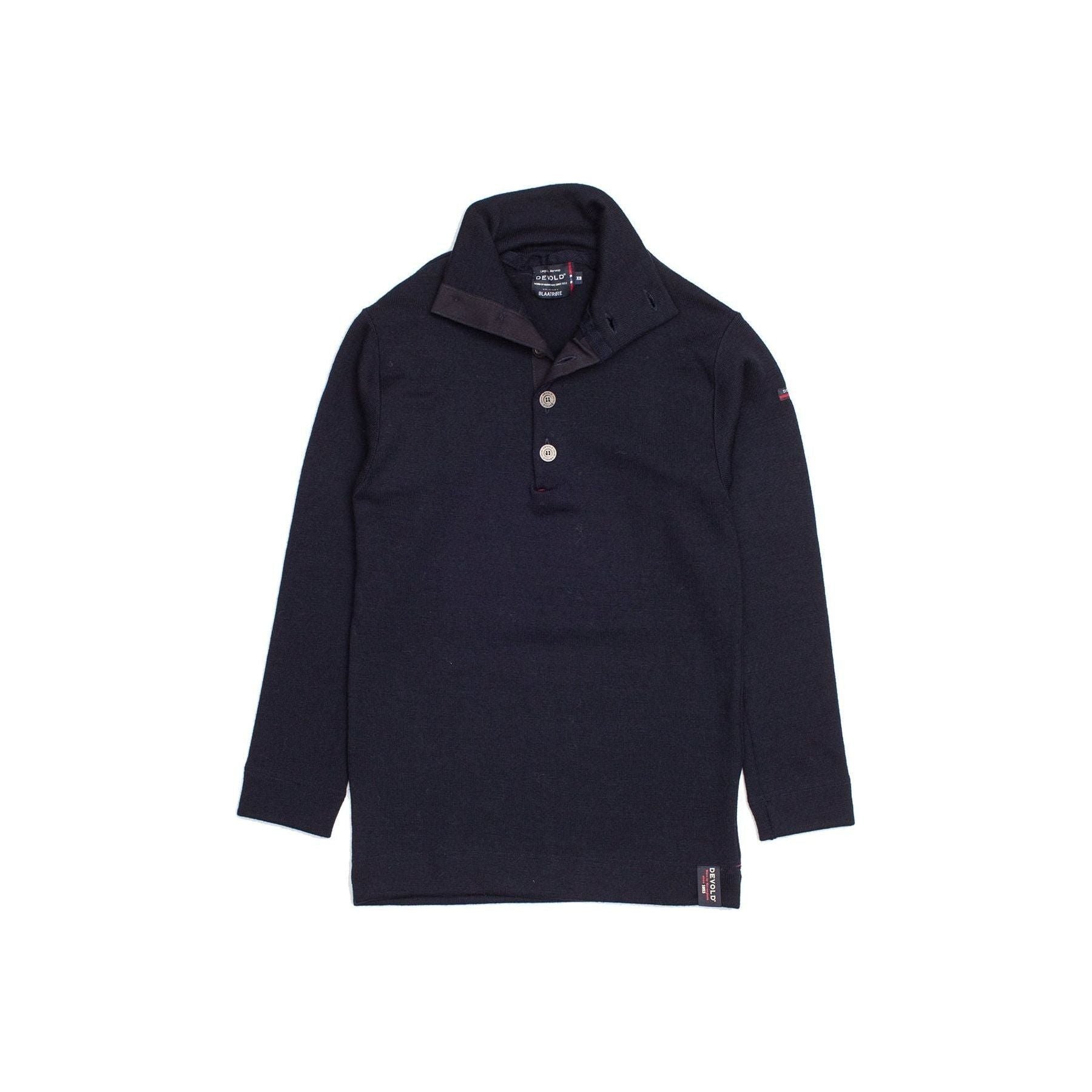 Devold U Sweaters Blaatroie Button Neck, Navy