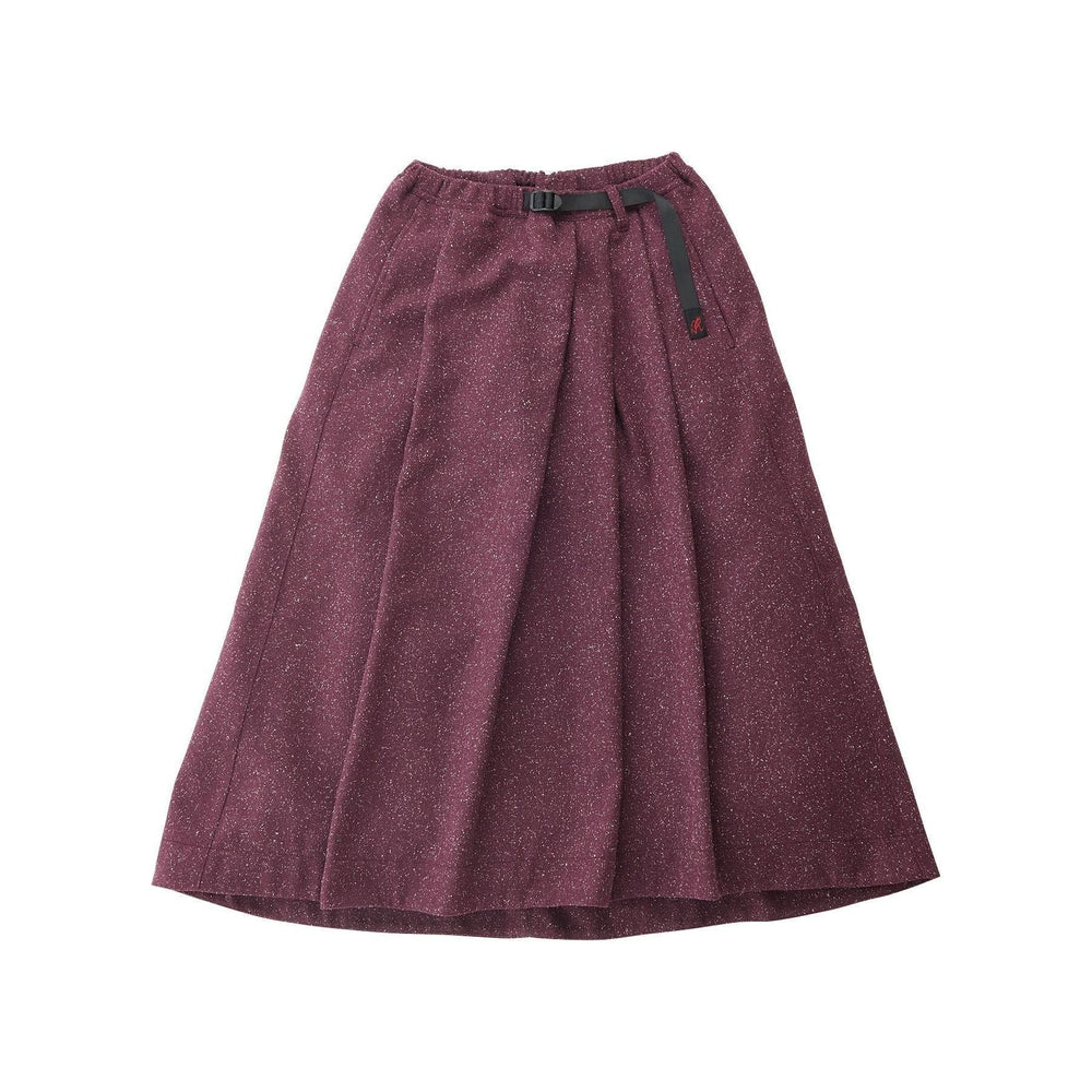 Gramicci W Skirt Wool Talecut Skirt, Burgundy