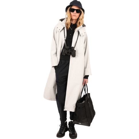 Herno W Rain Jacket Maxi Rain Coat, Ivory