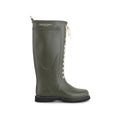 Ilse Jacobsen W Rain Boots Knee High Rubber Boot w/ Laces, Army Green