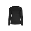 Discover the comfort of the Rohnisch Jacquard Long Sleeve shirt, featuring a stylish crew neck in black. Crafted from moisture-wicking recycled polyester, this front-view piece seamlessly blends sustainability with elegance for everyday wear.