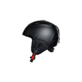 Goldbergh's Khloe Helmet in black, featuring ear protection and an adjustable chin strap, side view.