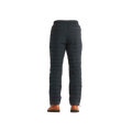 Rear view of a person wearing Aether Launch Pant in black, paired with brown shoes, standing against a white background.