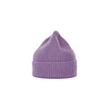 This Beanie, by Le Bonnet, is made from cozy lambswool and comes in a purple hue with a pointed top and folded brim for stylish warmth.