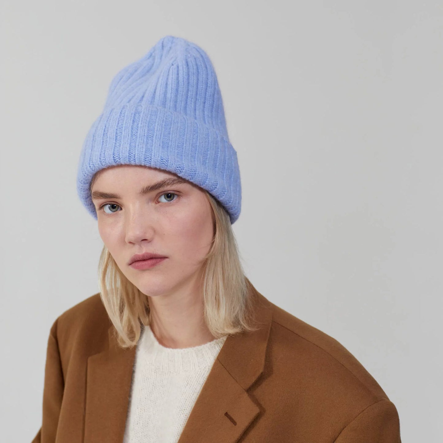 Large Beanie, Light Blue Sky