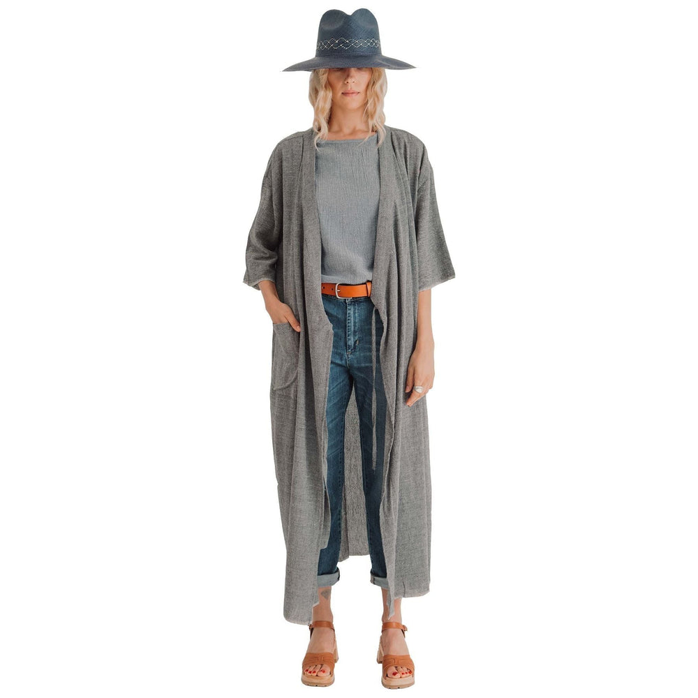 Loomist Dresses Sile Kimono Dress, Charcoal