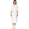 Merz B Schwanen W Lounge Dress Long Button Down Dress, White