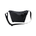 Introducing the Micro Tote by Bags in Progress - a stylish black crossbody bag made from durable nylon, complete with an adjustable strap and dual zippers for versatile wear. This lightweight bag is ideal for on-the-go convenience.