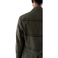 Original Madras Trading Co. M Blazer Single Breasted Two Button Summer Jacket, Olive / Navy Stripe