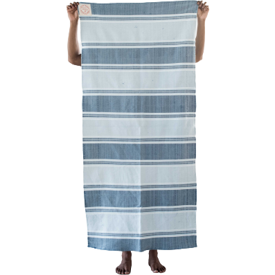 Original Madras Trading Co. Misc Accessories One Size Beach Mat Blues, Indigo / White Stripe